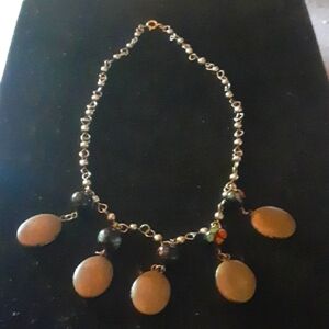 Elegant Gold Tone Locket Pendant Necklace